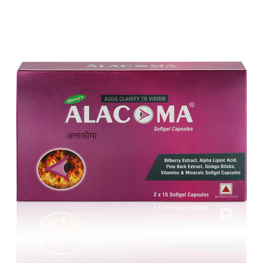 Shrey's Alacoma Pine Bark, Bilberry & Ginkgo Biloba Extract 30 capsule Shrey's