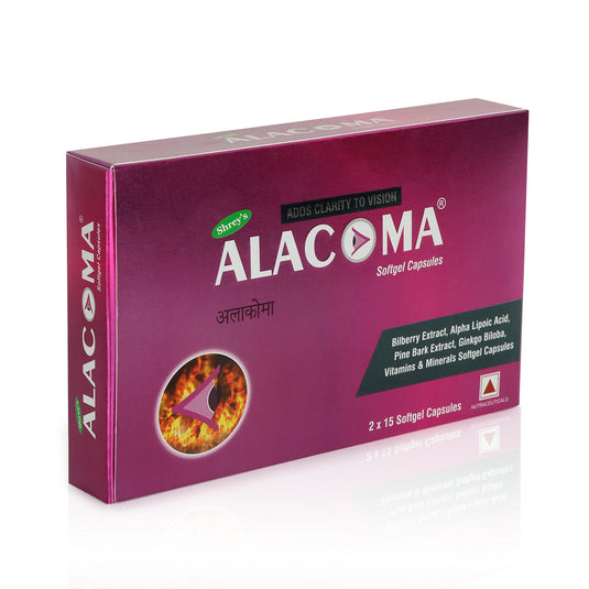 Shrey's Alacoma Pine Bark, Bilberry & Ginkgo Biloba Extract 30 capsule Shrey's