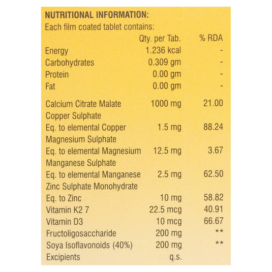 Shrey's Menopassit-C for Comprehensive Menopause Support & Optimal Bone Health with Vitamin K2, Calcium, and D3-100 Tablets Shrey's