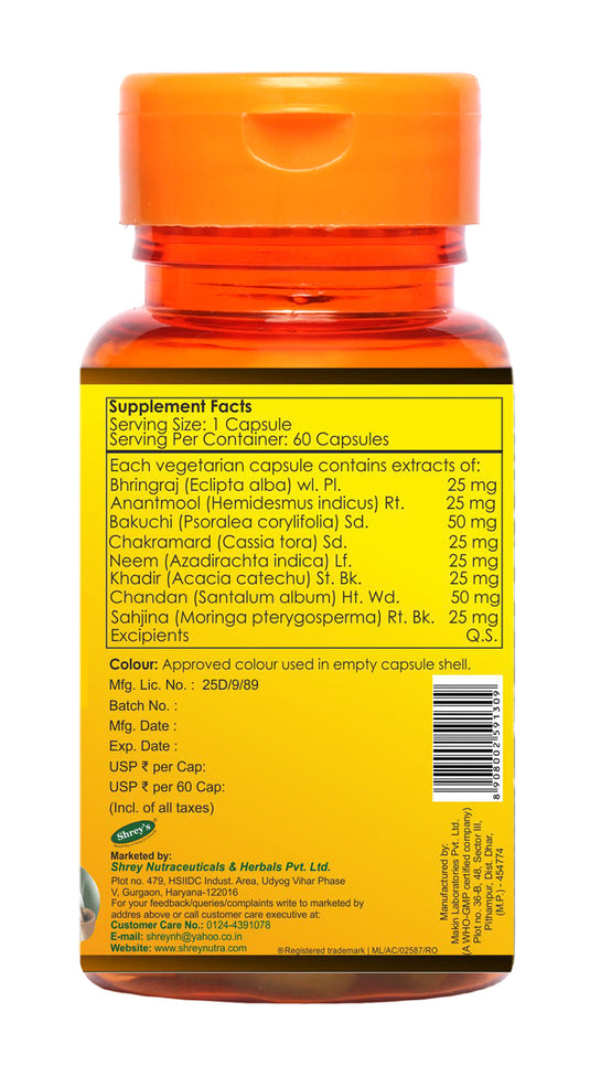 Shrey’s Psorcare Herbal Neem, Bhringraj, Chandan & Moringa 30 Capsules Shrey's