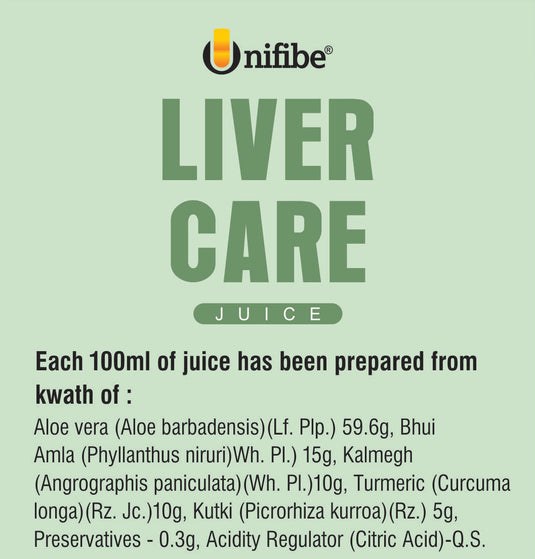 Unifibe Ayurvedic Liver Care Juice 1L – Supports Liver Detox Supports Fatty Liver Unifibe