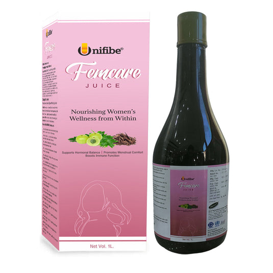 Unifibe Femcare Women’s Herbal Supplement – 1L Hormonal Balance, PCOS, PCOD, Period Pain Relief, Hair and Skin Unifibe