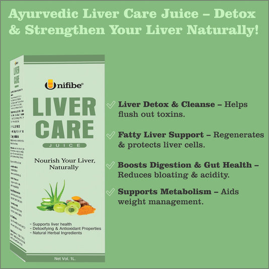 Unifibe Ayurvedic Liver Care Juice 1L – Supports Liver Detox Supports Fatty Liver Unifibe