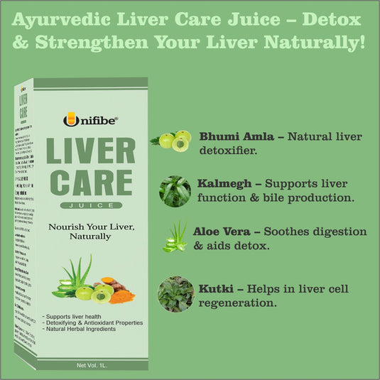 Unifibe Ayurvedic Liver Care Juice 1L – Supports Liver Detox Supports Fatty Liver Unifibe