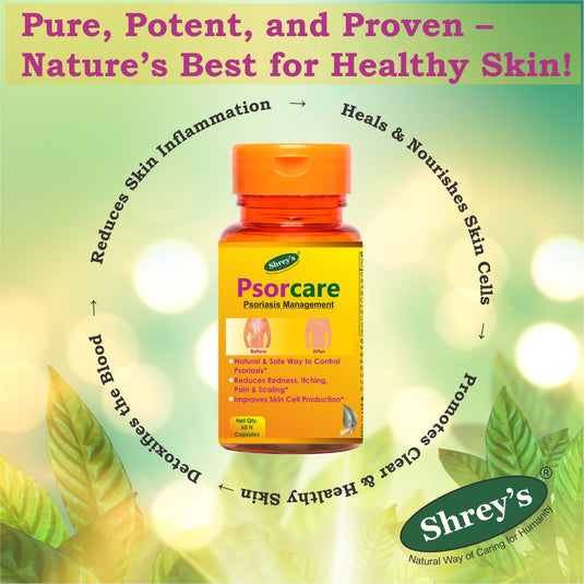 Shrey’s Psorcare Herbal Neem, Bhringraj, Chandan & Moringa 30 Capsules