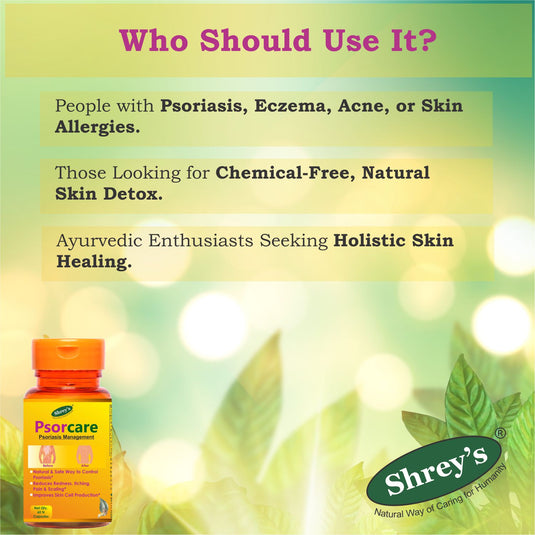 Shrey’s Psorcare Herbal Neem, Bhringraj, Chandan & Moringa 30 Capsules