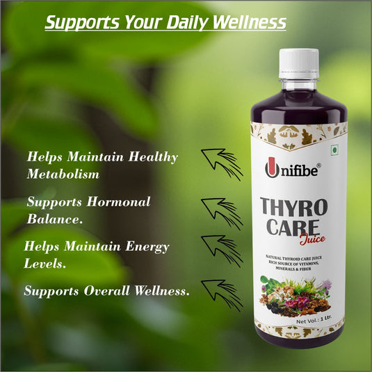 Thyro Care Juice – 1000 ml | Sugar-Free Ayurvedic Blend with Kanchnar, Gugglu & 20 Other Natural Herbs | Thyroid Wellness Support Juice Unifibe