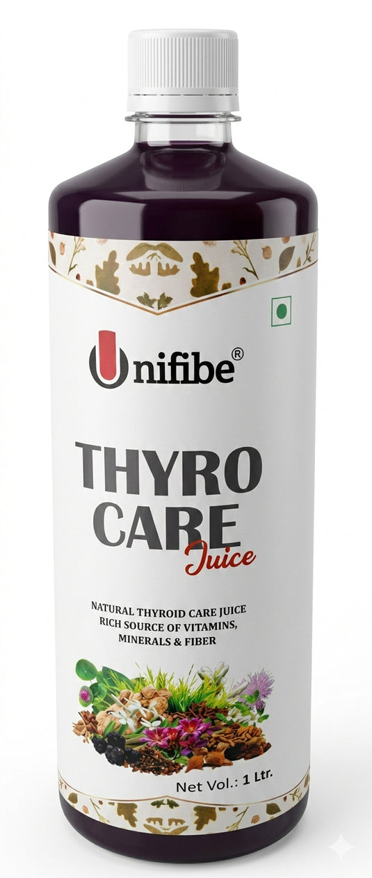 Thyro Care Juice – 1000 ml | Sugar-Free Ayurvedic Blend with Kanchnar, Gugglu & 20 Other Natural Herbs | Thyroid Wellness Support Juice Unifibe
